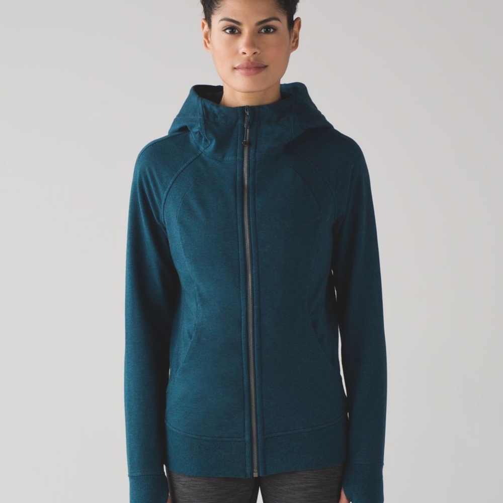 Lululemon - on the move scuba hoodie - Dark Teal - Size 4